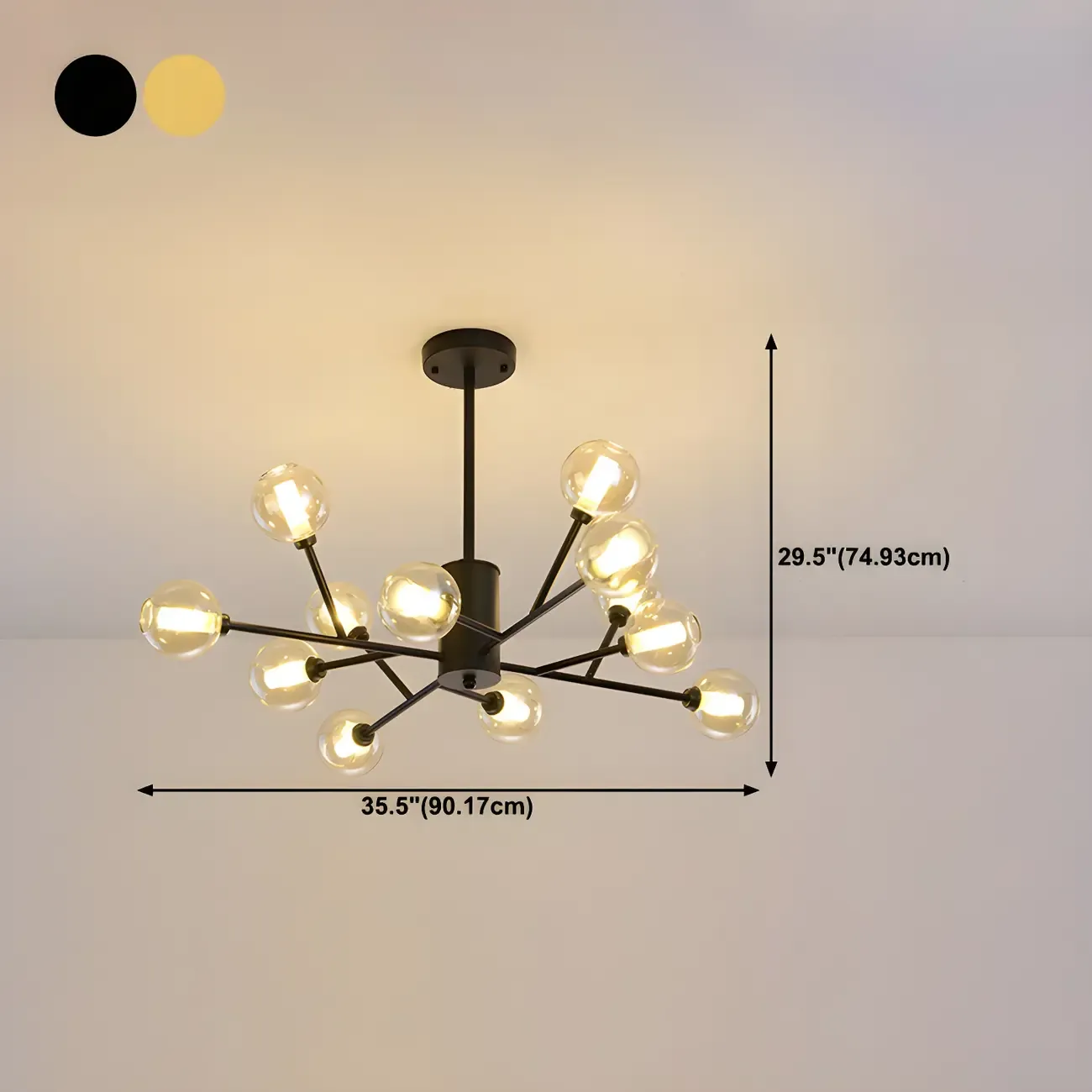 Gold Linear Glass Modern Crystal Chandelier Light Image - 27