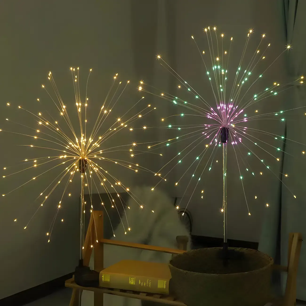 Firework Solar Metal Ground Landscape Light Image - 8