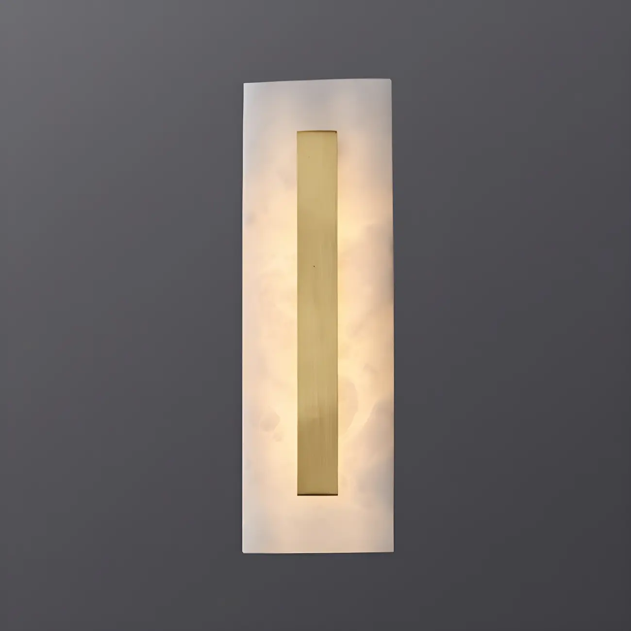 Modern Brass Oval Stone Wall Sconce Dimmable LED for Bedroom Image - 17 | homeyfad