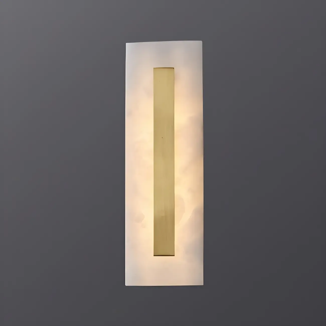 Modern Brass Oval Stone Wall Sconce Dimmable LED for Bedroom Image - 17