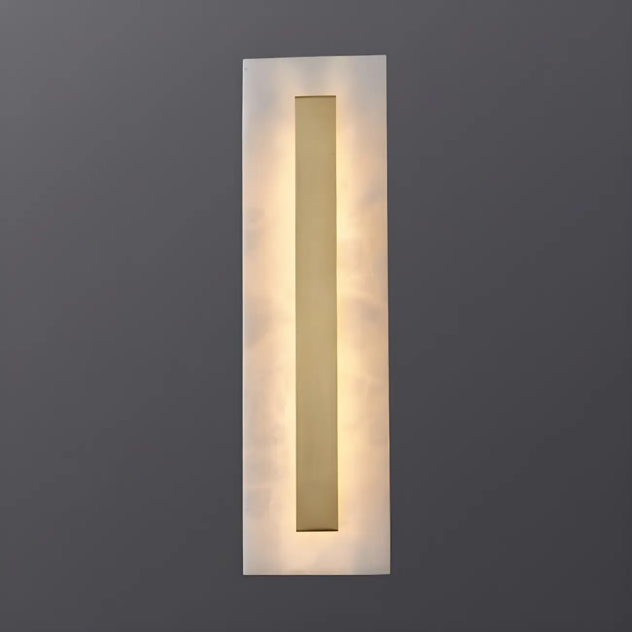 Modern Brass Oval Stone Wall Sconce Dimmable LED for Bedroom Image - 18