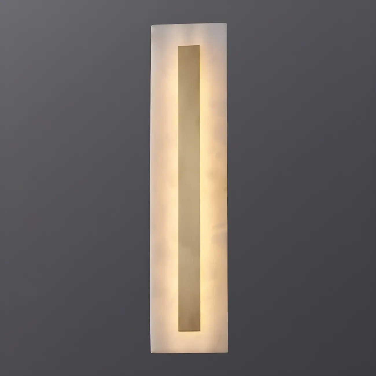 Modern Brass Oval Stone Wall Sconce Dimmable LED for Bedroom Image - 19