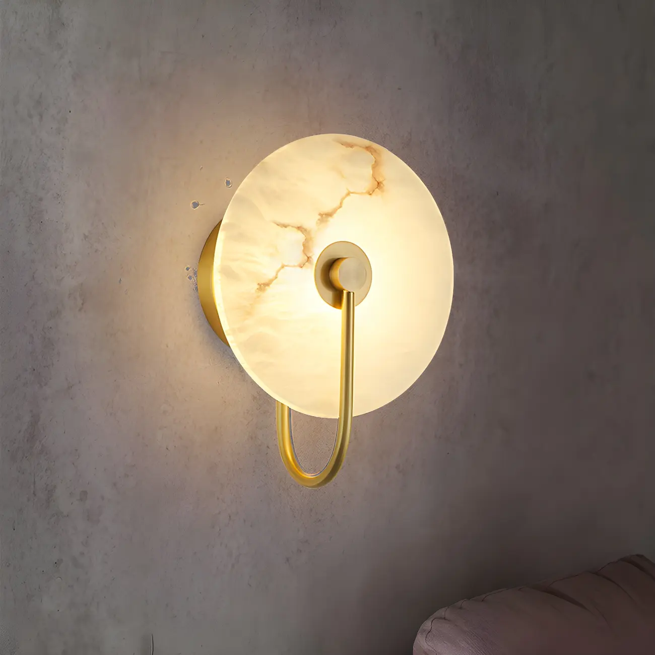 Modern Round Mica LED Wall Light for Living Room Image - 1 | homeyfad