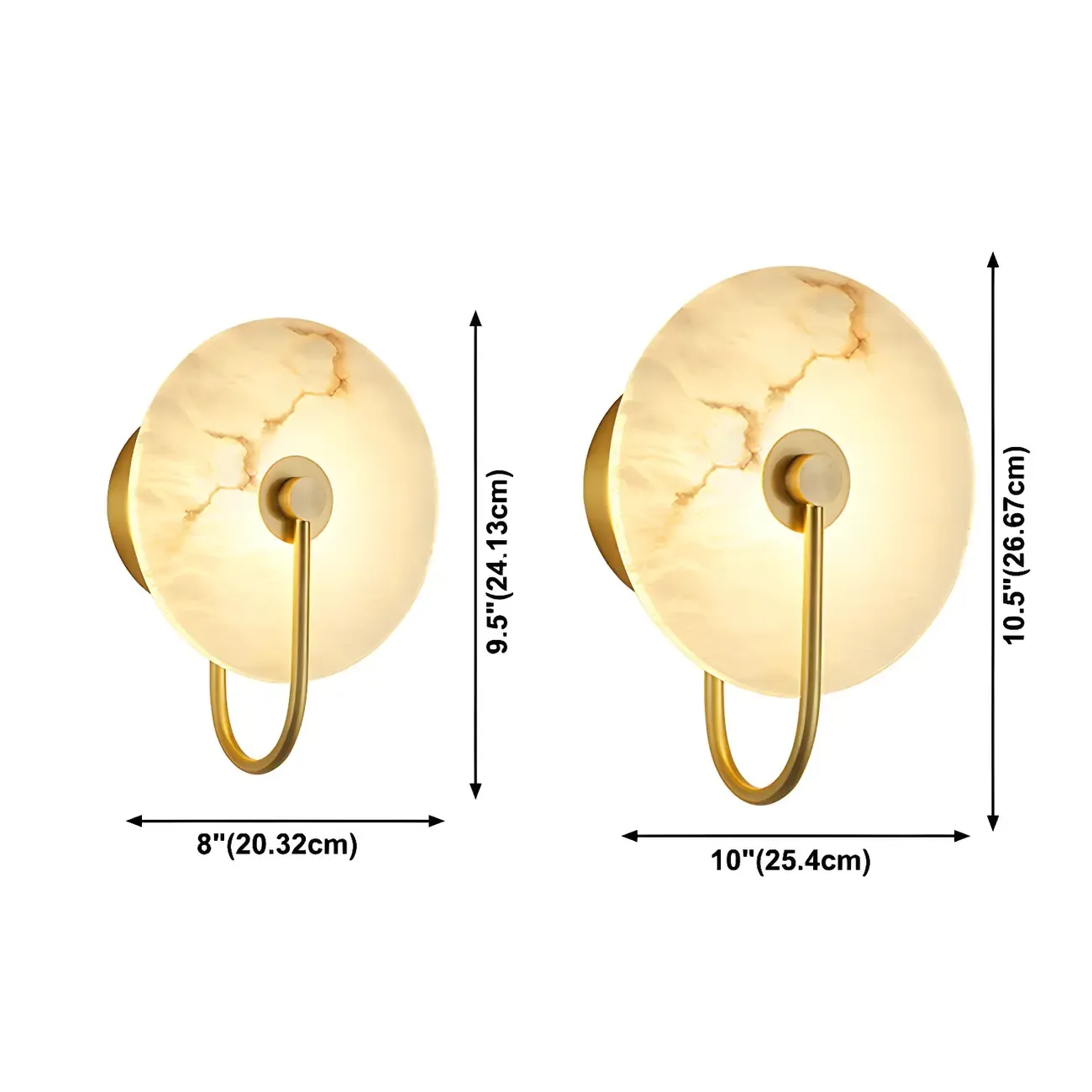 Modern Round Mica LED Wall Light for Living Room Image - 7