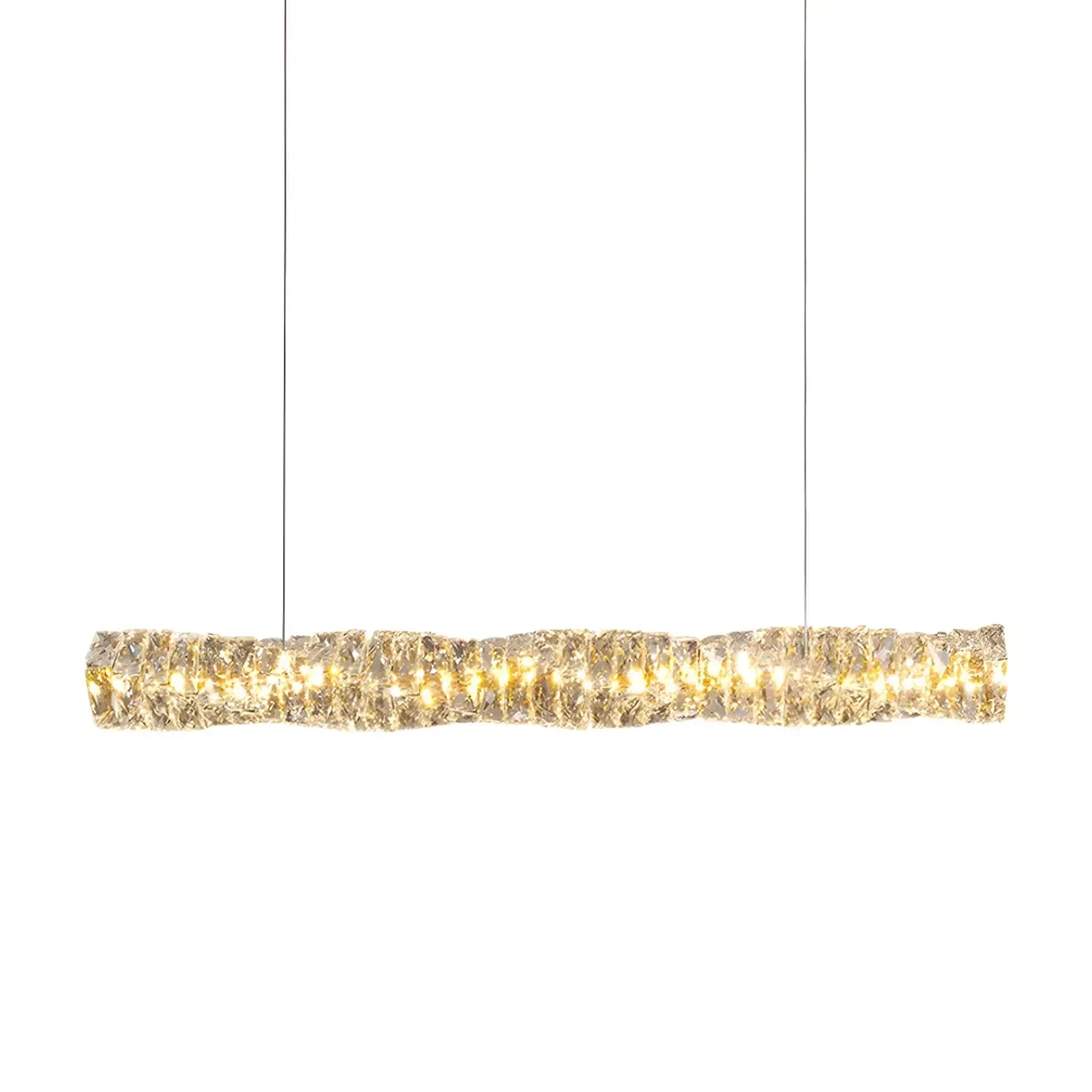 Oversized Modern Crystal Pendant Light for Kitchen Image - 16