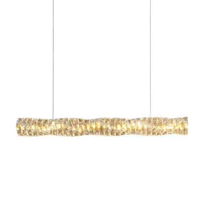 Oversized Modern Crystal Pendant Light for Kitchen Image - 16