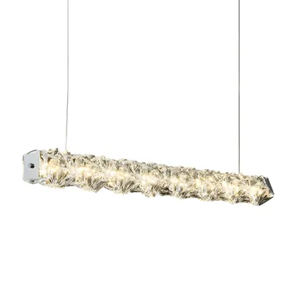 Oversized Modern Crystal Pendant Light for Kitchen Image - 17