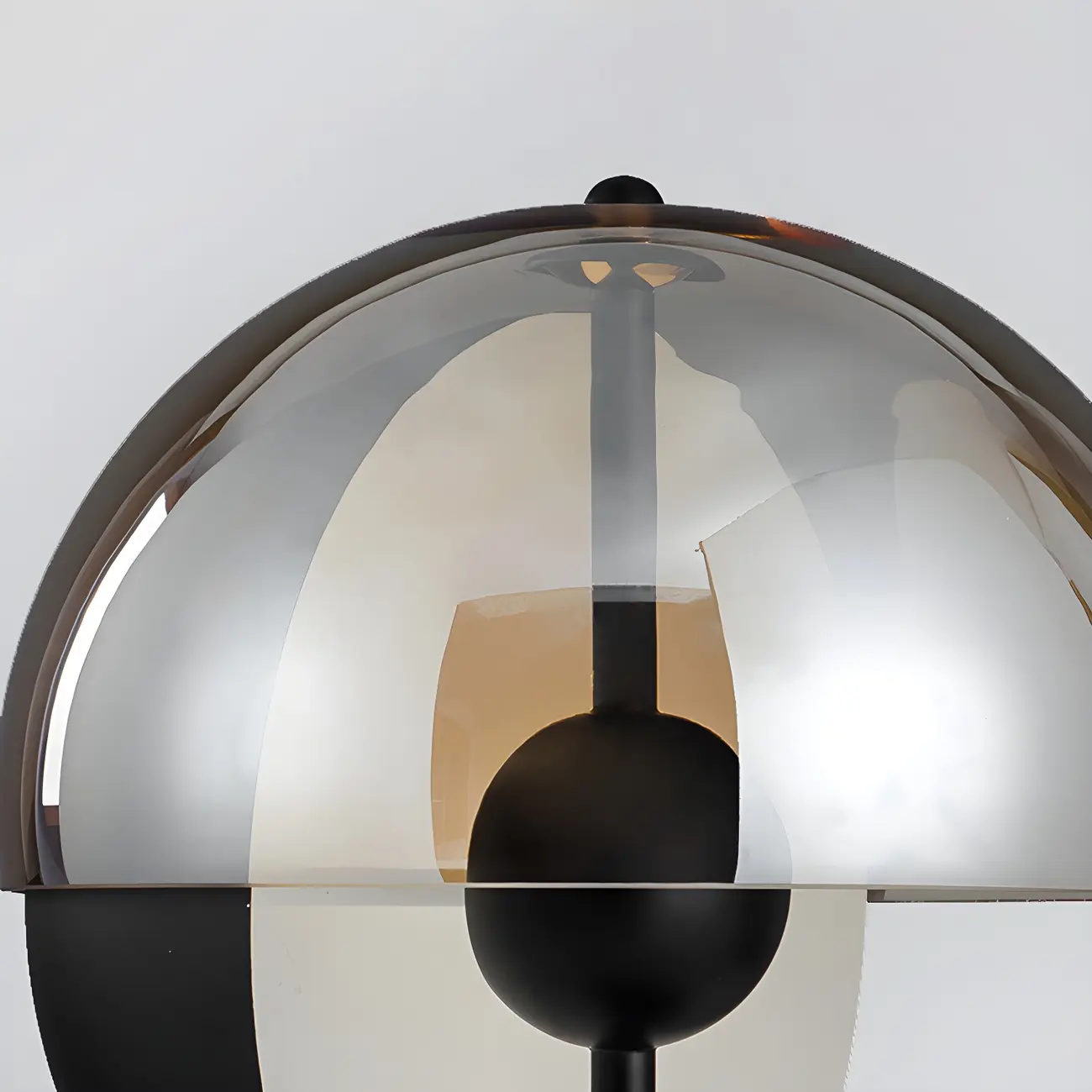 Modern Black Glass Globe Table Lamp for Bedroom Image - 5 | homeyfad