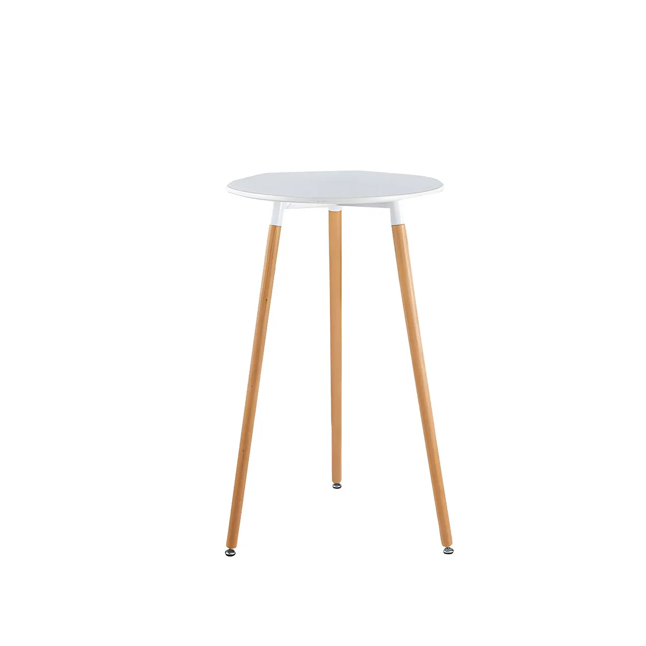 Wooden Natural Finish Square Small Bar Height Table Image - 2 | homeyfad