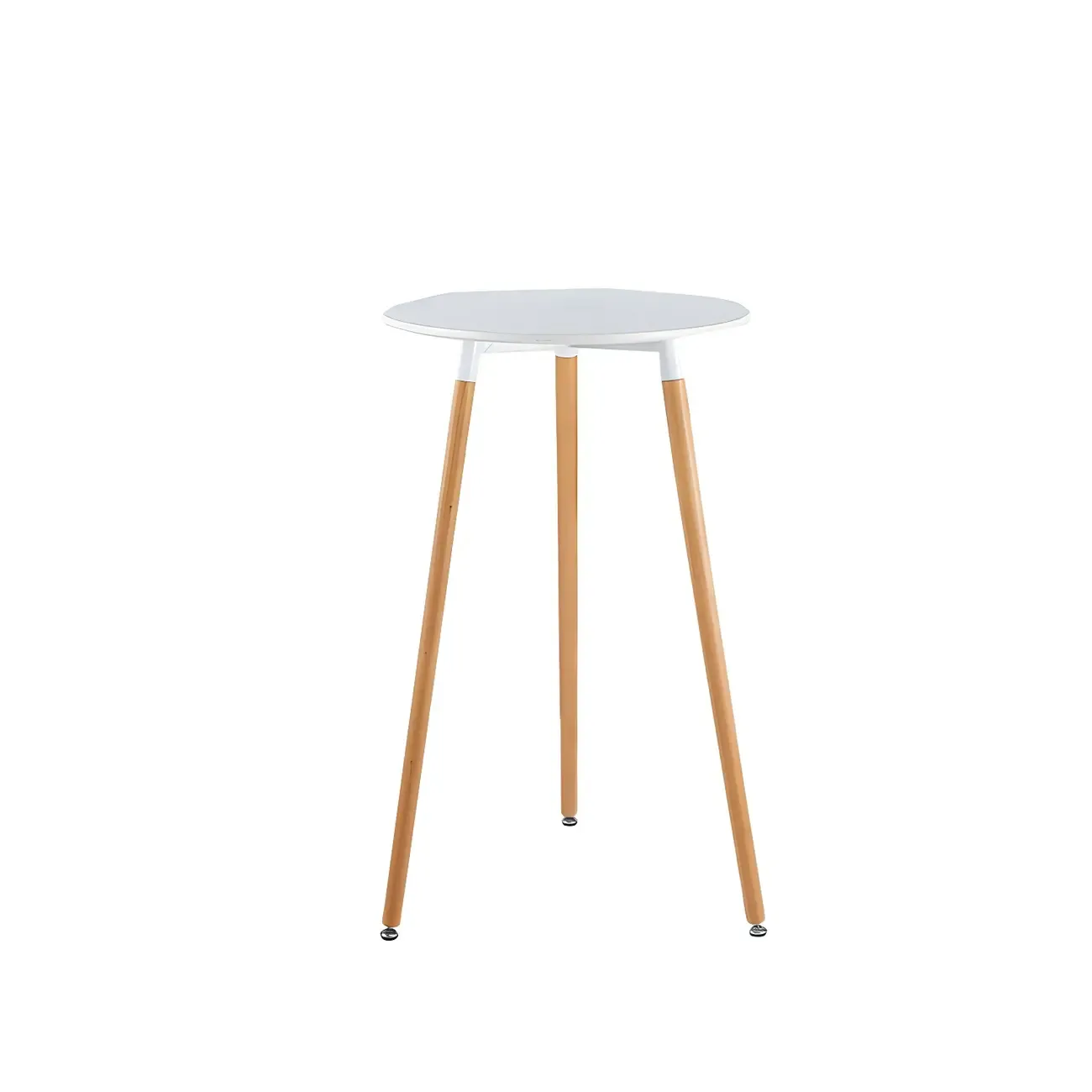 Wooden Natural Finish Square Small Bar Height Table Image - 2