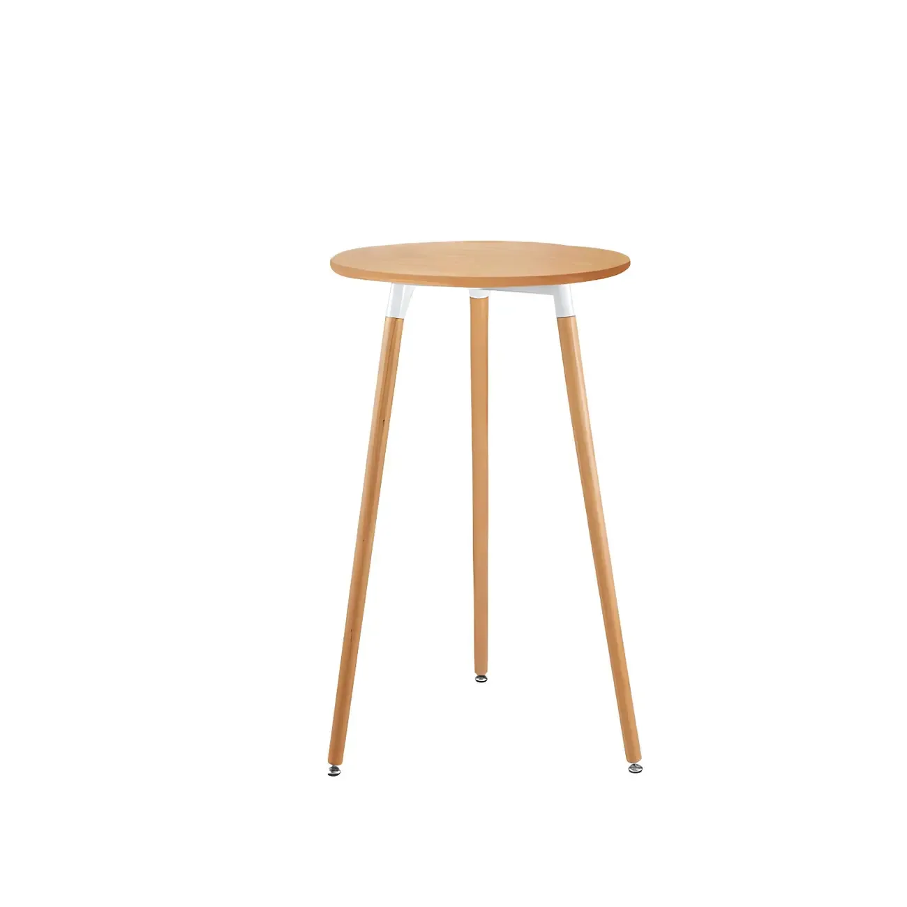 Wooden Natural Finish Square Small Bar Height Table Image - 9