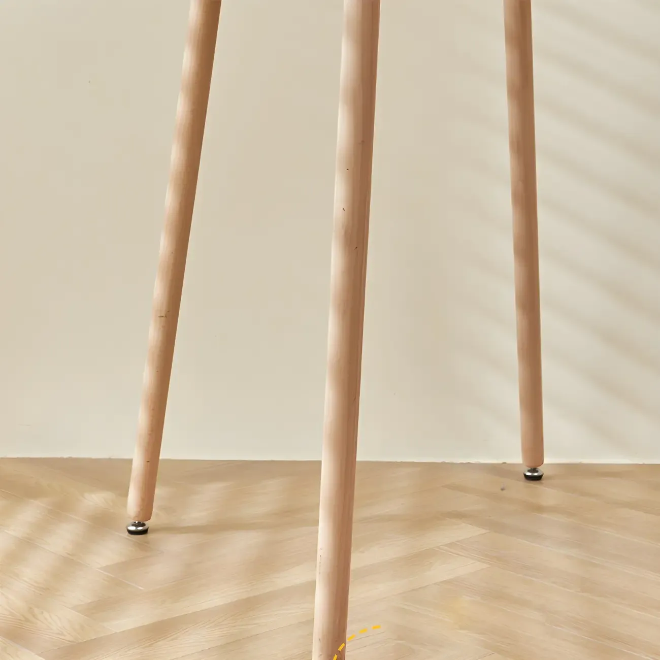 Wooden Natural Finish Square Small Bar Height Table Image - 10