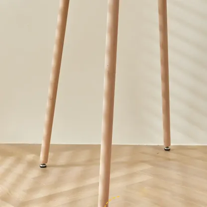 Wooden Natural Finish Square Small Bar Height Table Image - 10