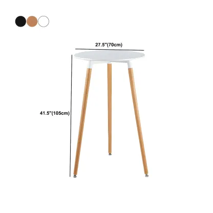 Wooden Natural Finish Square Small Bar Height Table Image - 21