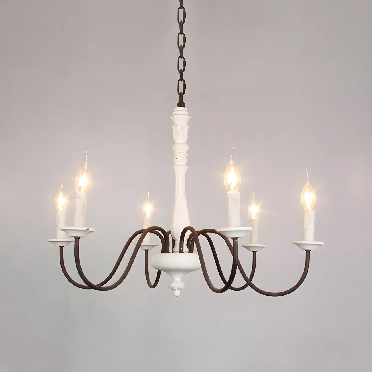 Traditional Adjustable 6-light Empire Wood Candelabra Chandelier Image - 15 | homeyfad