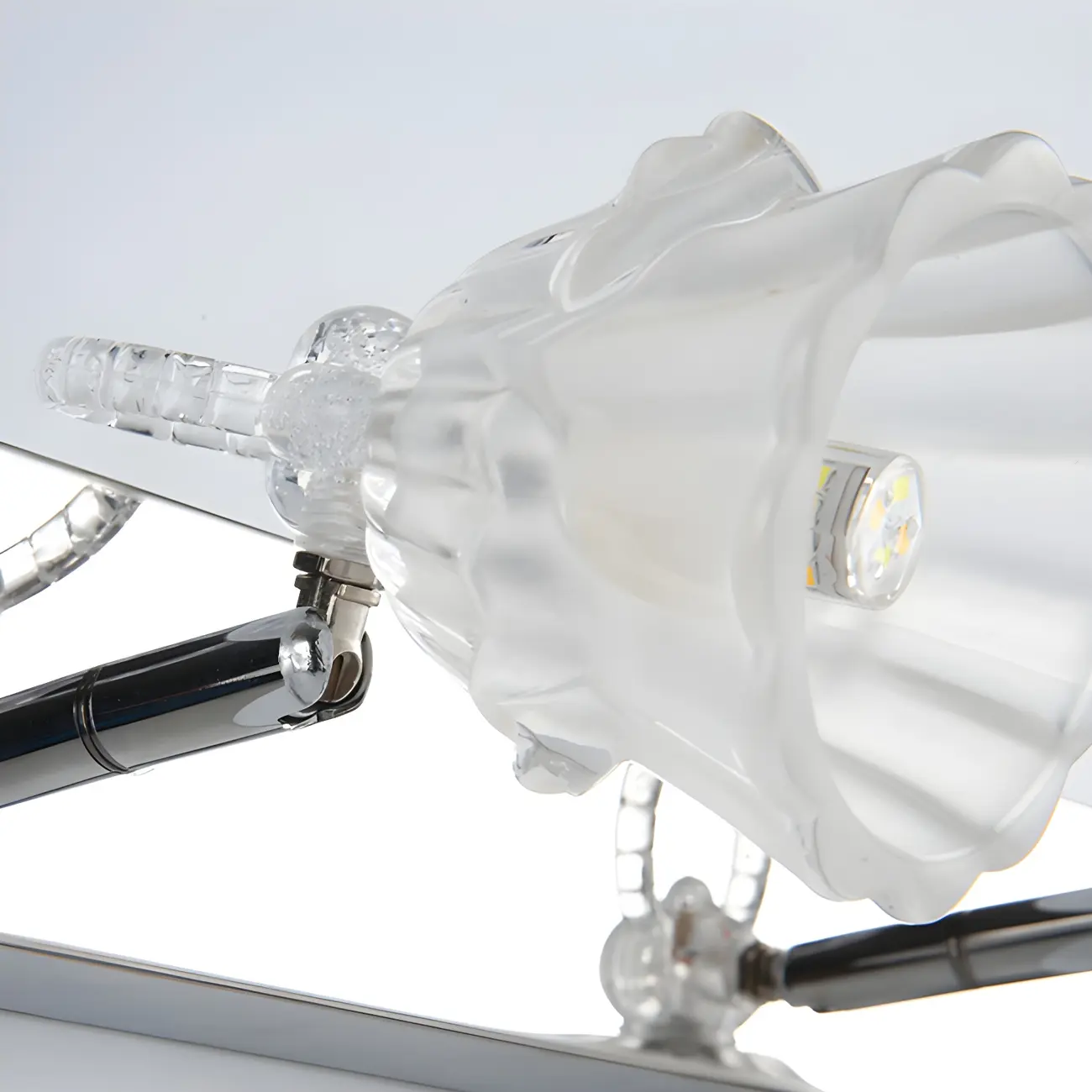 3-Light Modern Silver Glass Vanity Light for Bathroom | homeyfad