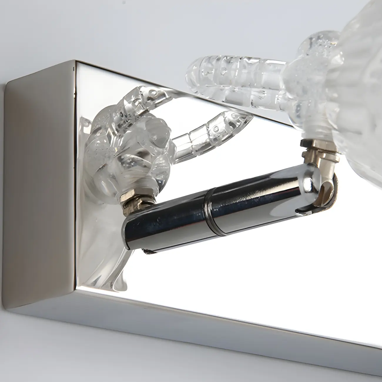 3-Light Modern Silver Glass Vanity Light for Bathroom | homeyfad