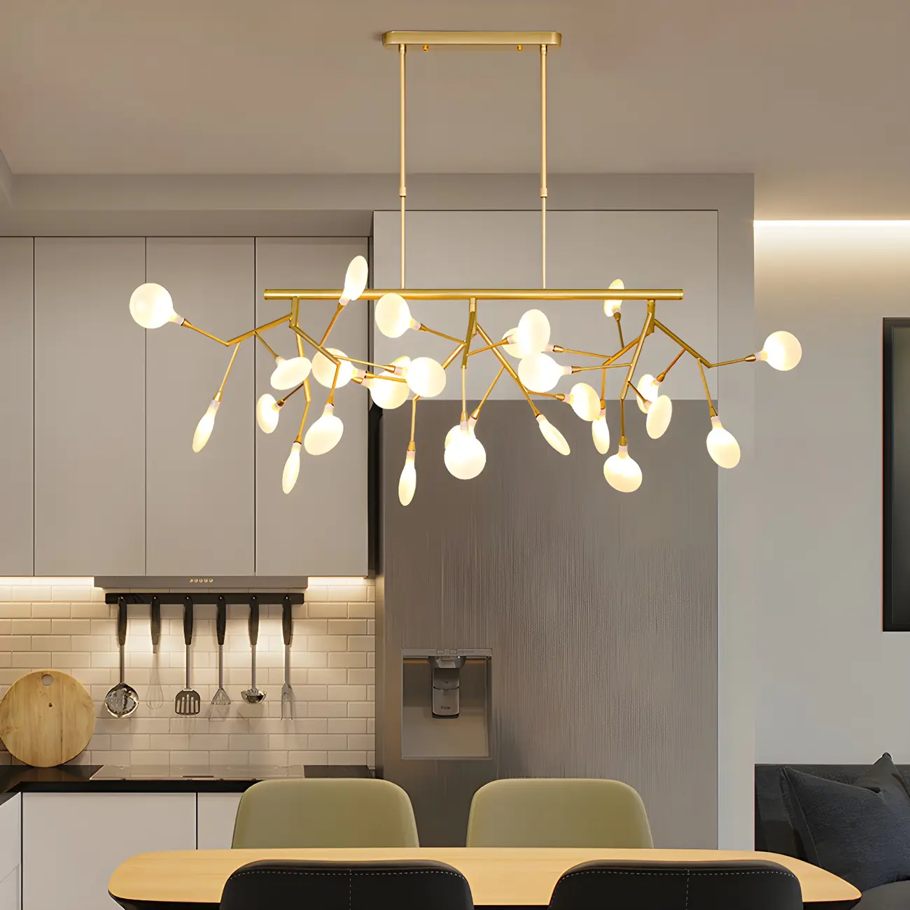 Unique Modern Oversized Gold Island Chandelier Image - 2 | homeyfad