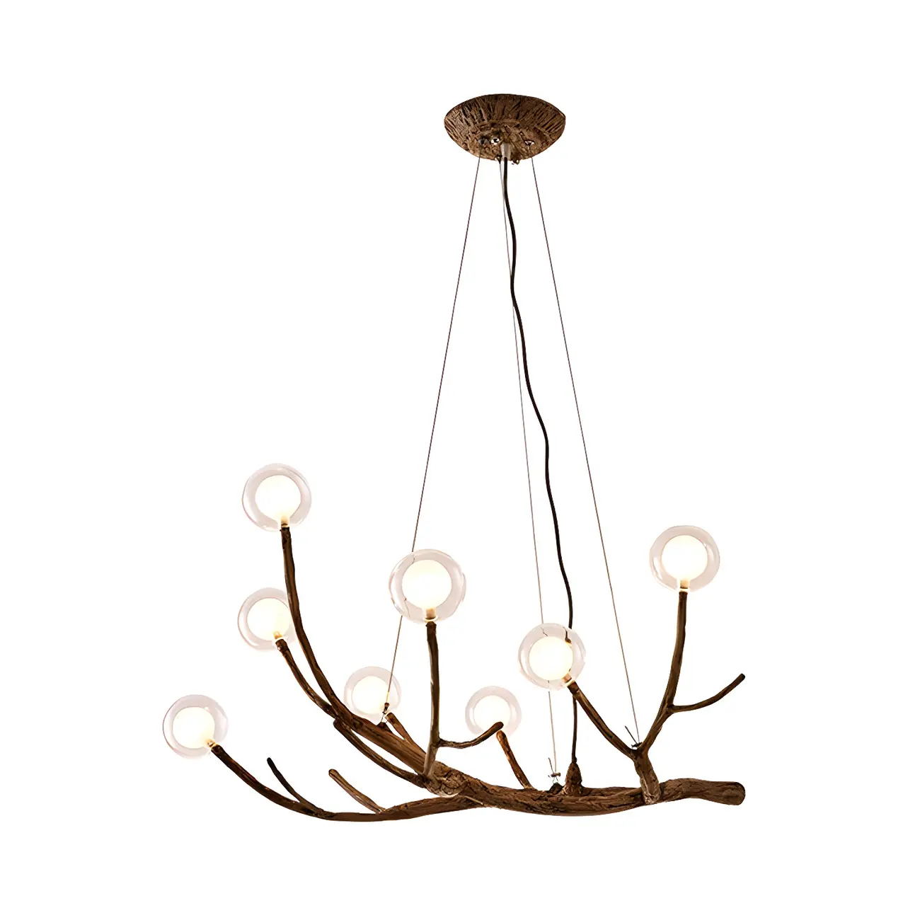 Rustic Modern Multi-Light Orb Up Branch Chandelier for Indoor  Image - 4 | homeyfad
