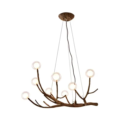 Rustic Modern Multi-Light Orb Up Branch Chandelier for Indoor  Image - 4