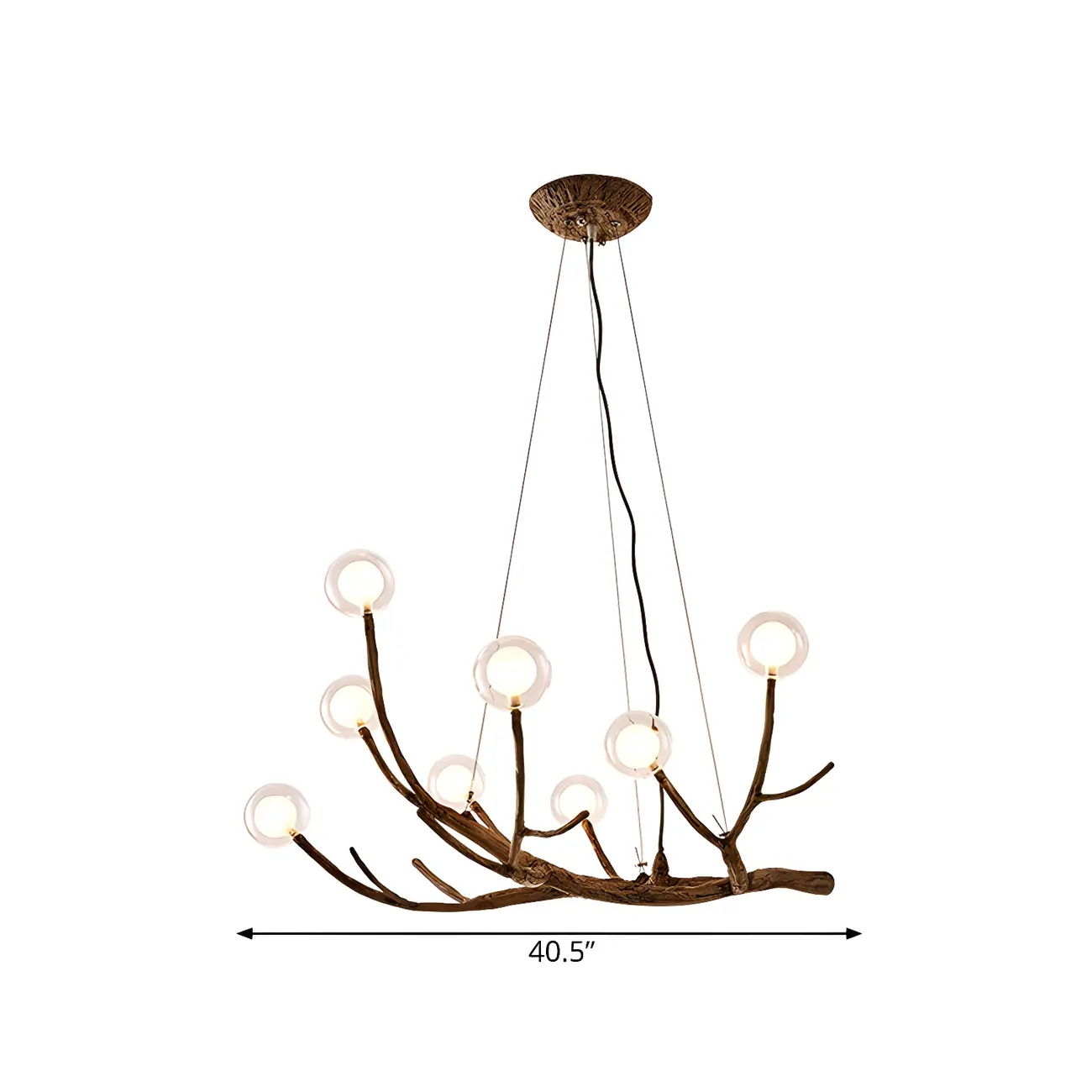 Rustic Modern Multi-Light Orb Up Branch Chandelier for Indoor  Image - 5 | homeyfad