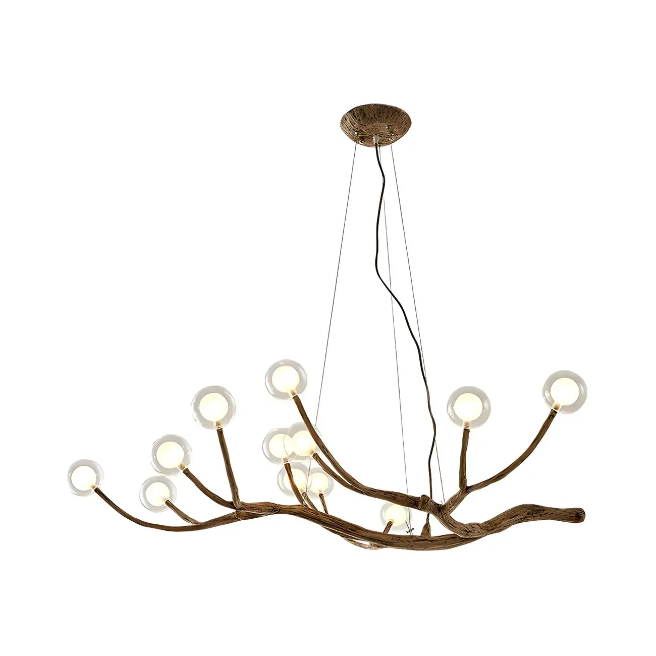 Rustic Modern Multi-Light Orb Up Branch Chandelier for Indoor  Image - 9