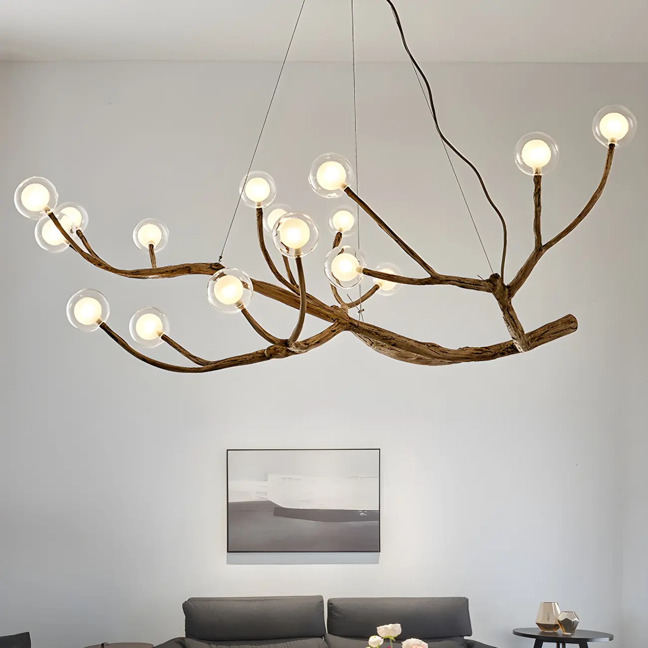 Rustic Modern Multi-Light Orb Up Branch Chandelier for Indoor  Image - 11 | homeyfad