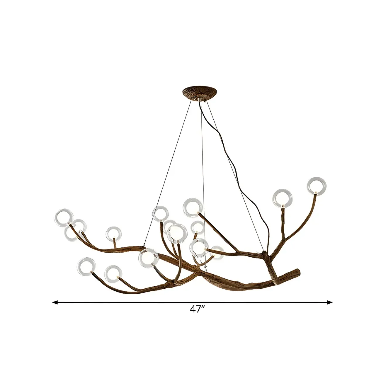 Rustic Modern Multi-Light Orb Up Branch Chandelier for Indoor  Image - 15