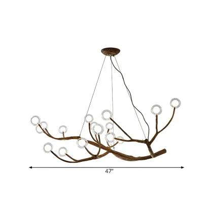 Rustic Modern Multi-Light Orb Up Branch Chandelier for Indoor  Image - 15