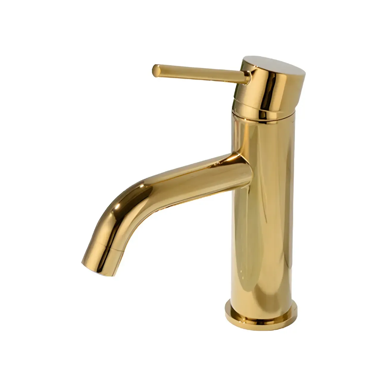 Luxurious Brushed Gold Bathroom Sink Faucet with Single Handle Image - 5