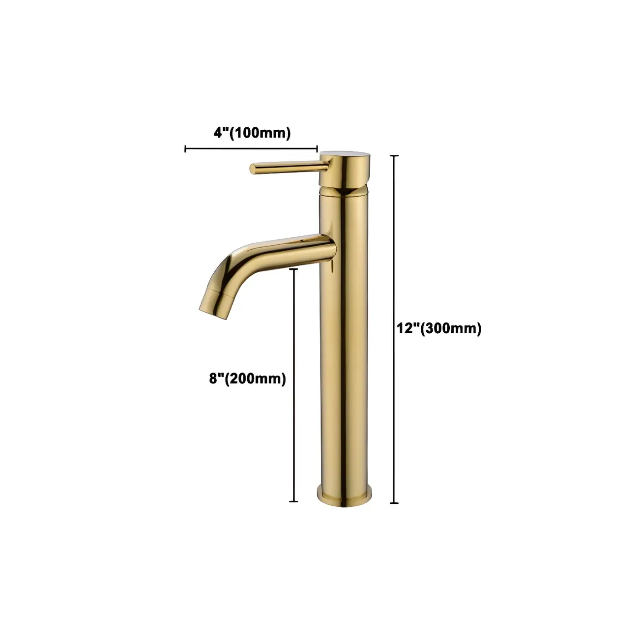 Luxurious Brushed Gold Bathroom Sink Faucet with Single Handle Image - 18