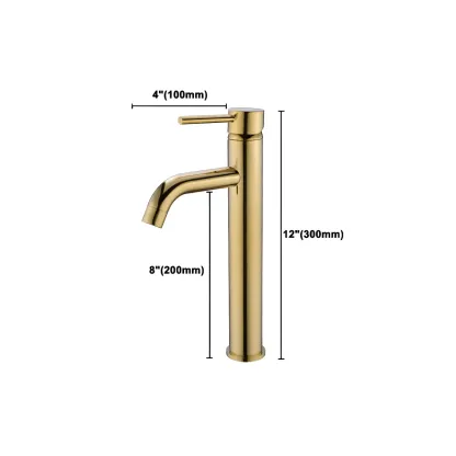 Luxurious Brushed Gold Bathroom Sink Faucet with Single Handle Image - 18