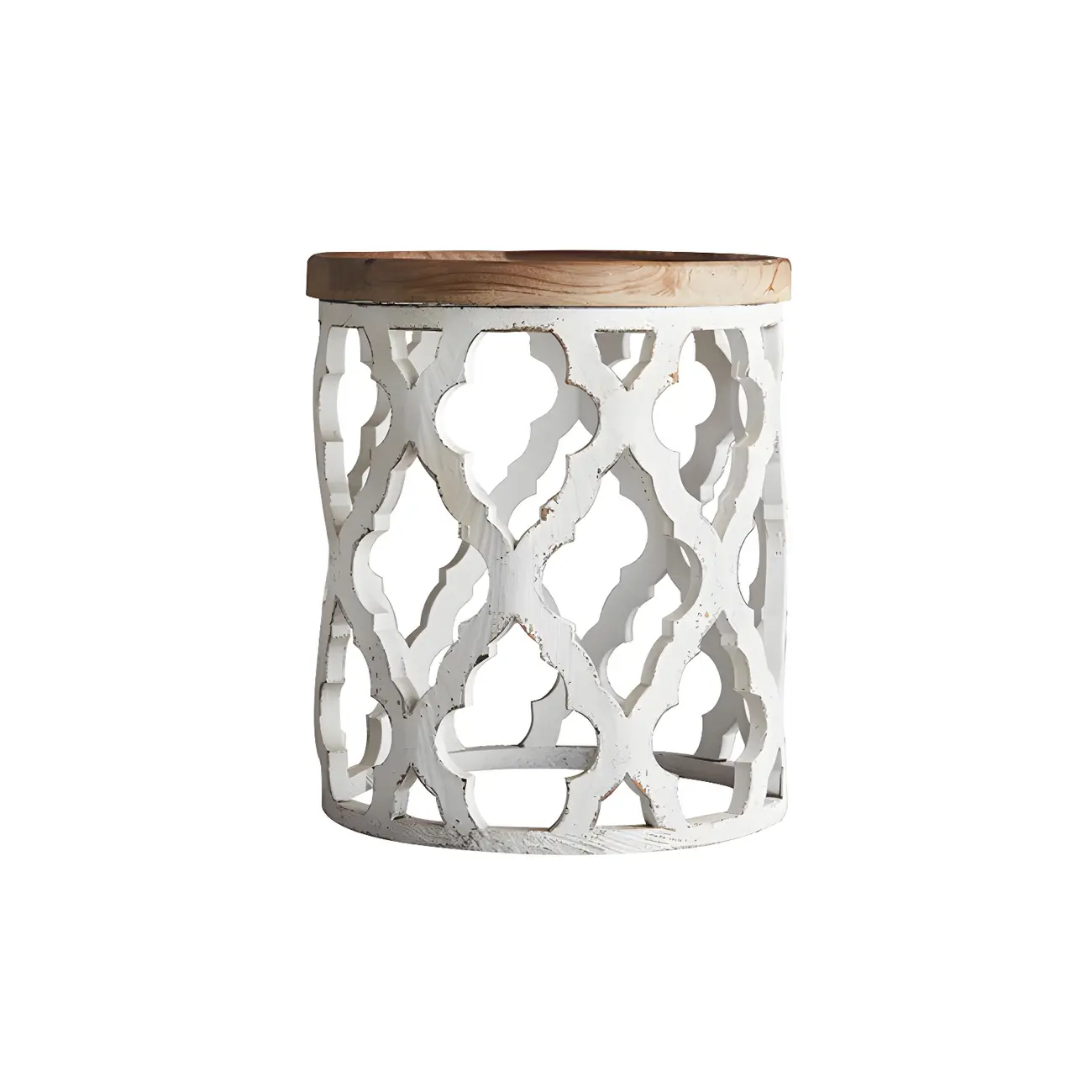 French Country Drum Intricate Carved Round Wood Coffee Table Image - 12 | homeyfad