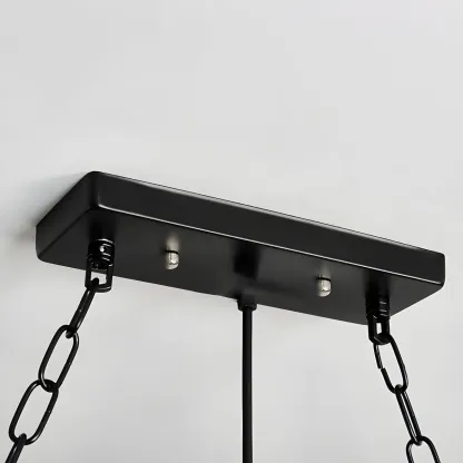 Industrial	Caged-Shaped Rope Chandelier for Kitchen Image - 14