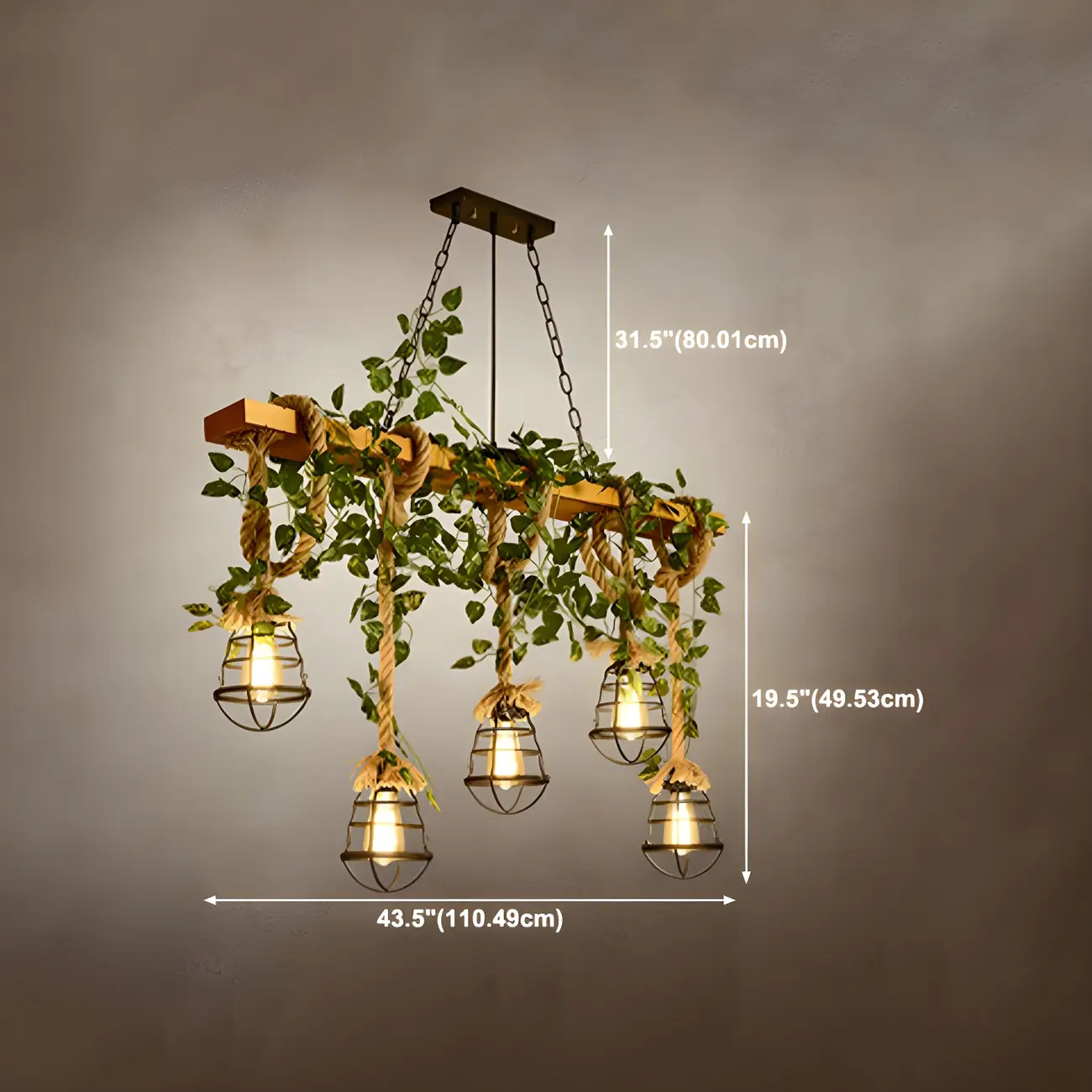 Industrial	Caged-Shaped Rope Chandelier for Kitchen Image - 18 | homeyfad