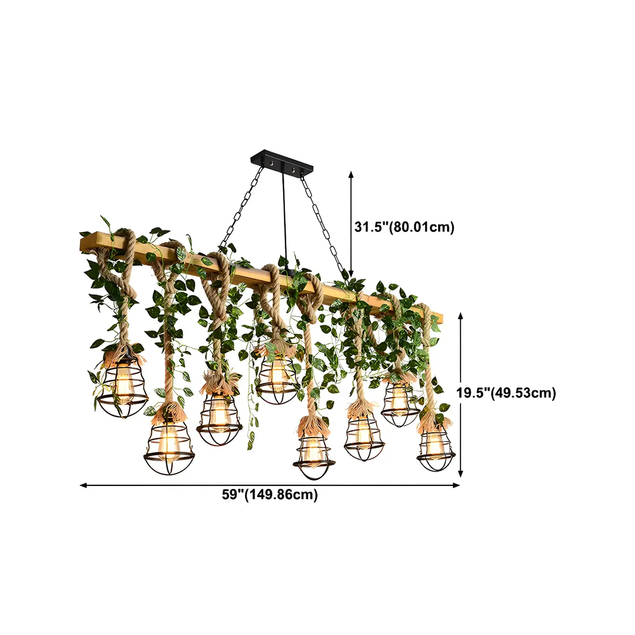 Industrial	Caged-Shaped Rope Chandelier for Kitchen Image - 19 | homeyfad