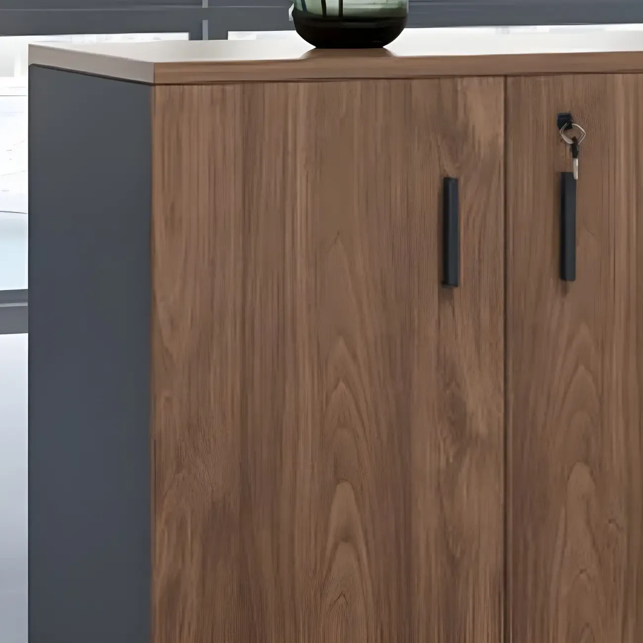 Durable Wooden Lateral Filing Cabinet with Lock for Office Use Image - 13