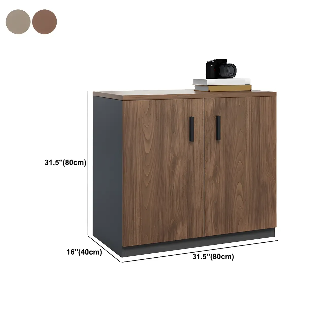 Durable Wooden Lateral Filing Cabinet with Lock for Office Use #size