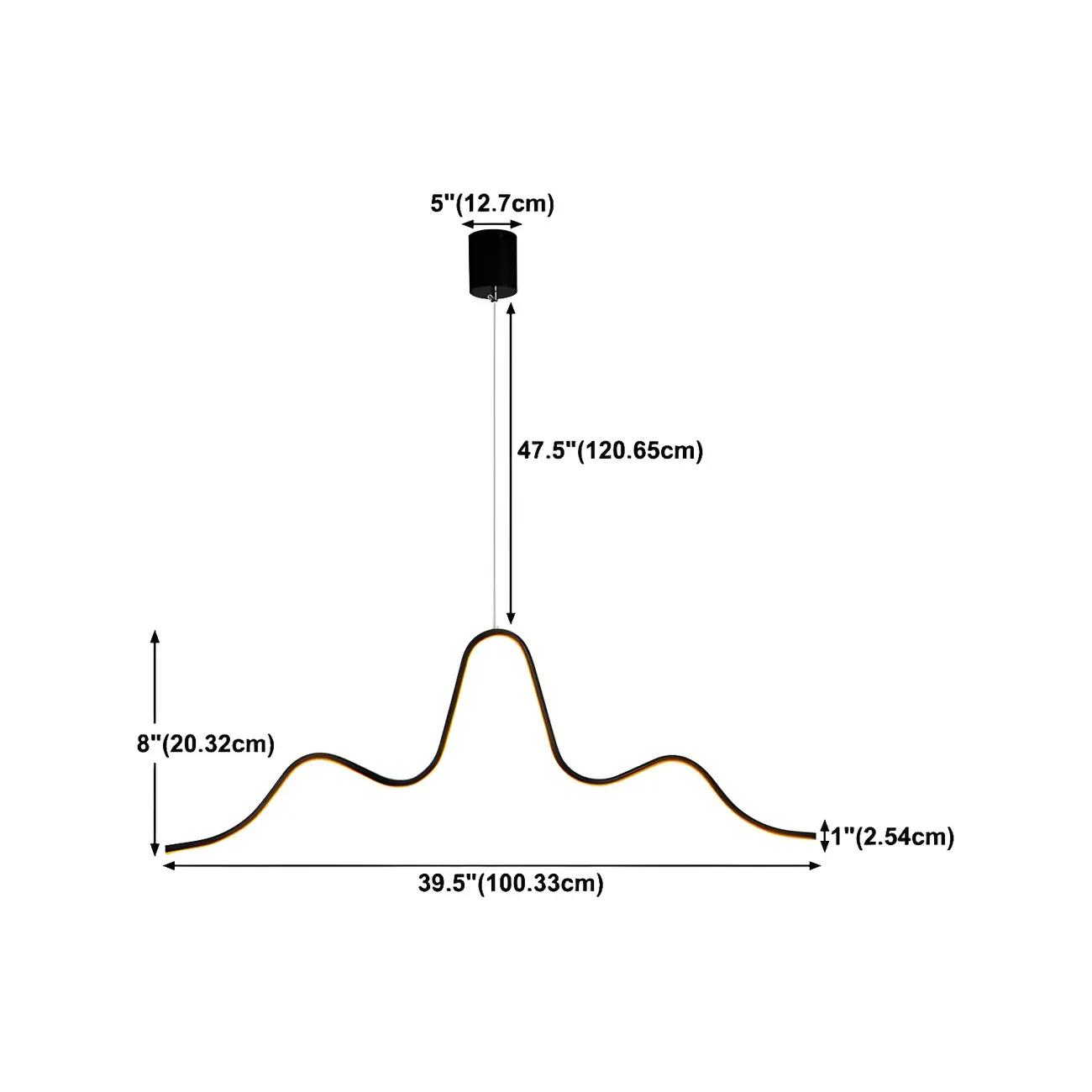 Artistic Black Linear Adjustable Island Pendant Light Image - 15 | homeyfad