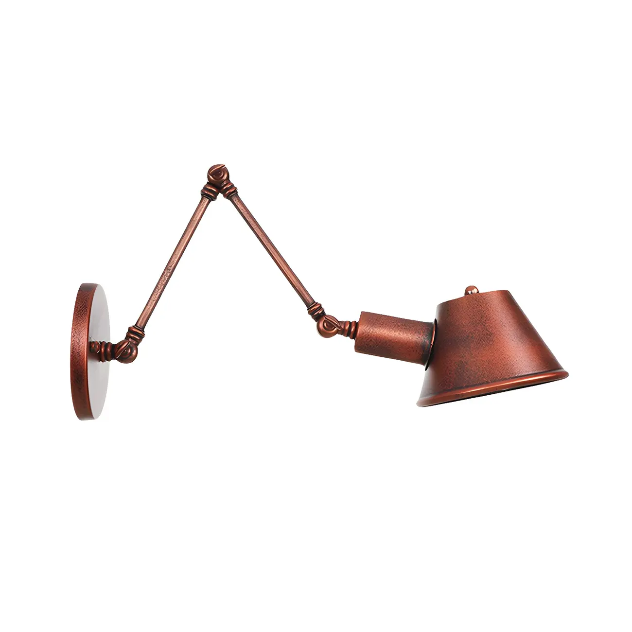 Industrial Copper Adjustable Swing Arm Wall Light Image - 5 | homeyfad