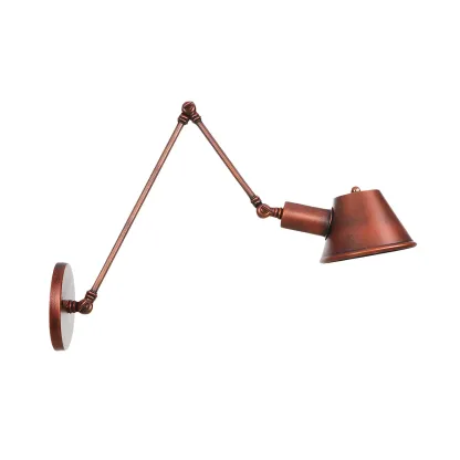 Industrial Copper Adjustable Swing Arm Wall Light Image - 6