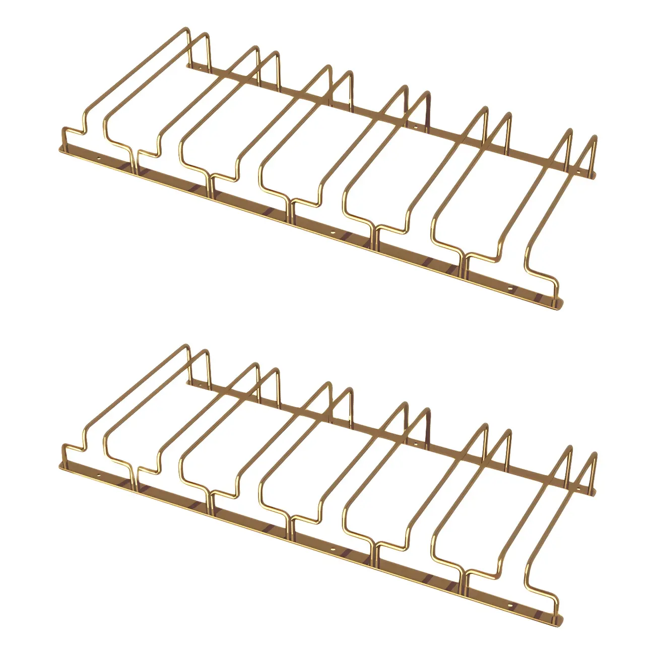 Gold Rectangular Hanging Metal Wine Glass Rack Image - 37 | homeyfad