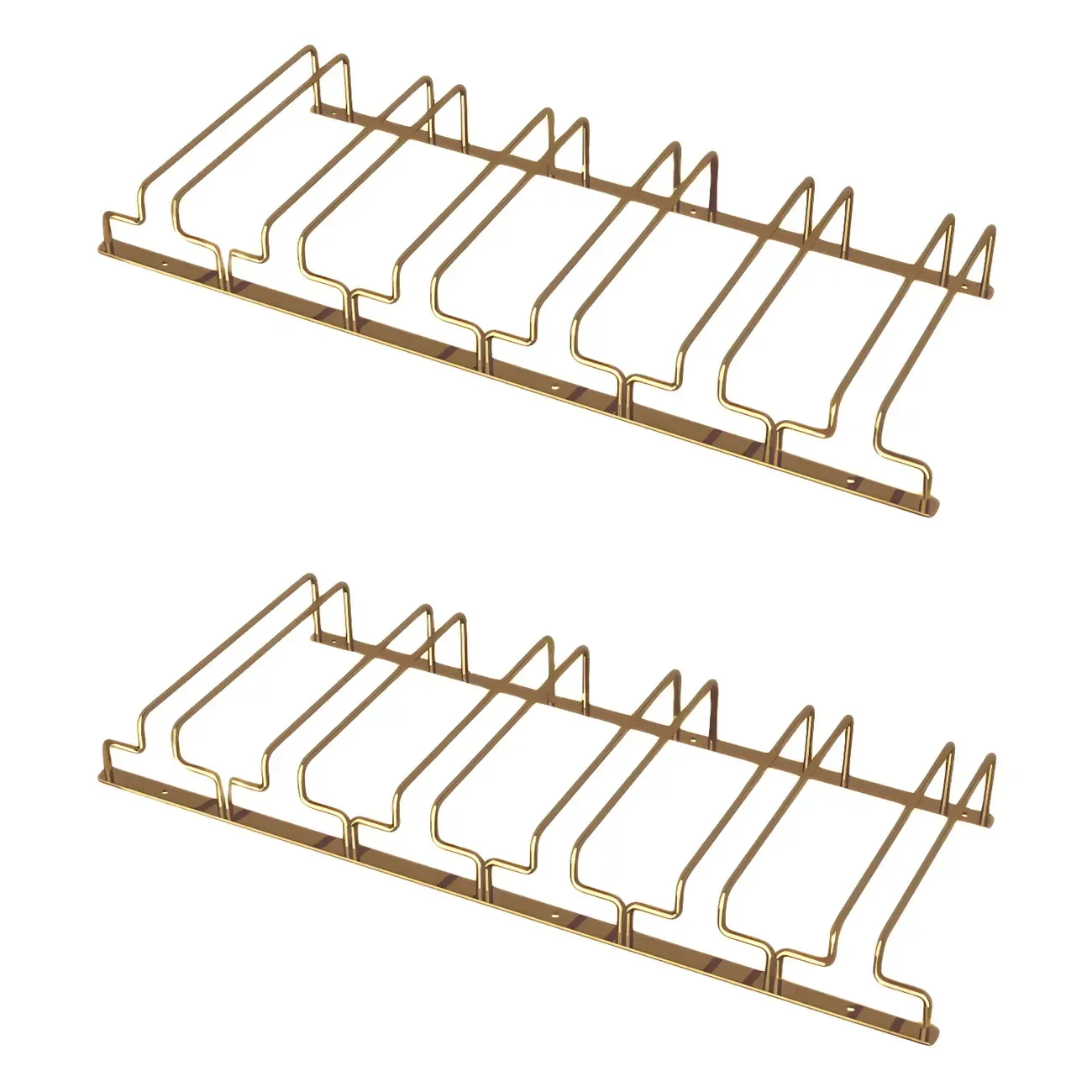 Gold Rectangular Hanging Metal Wine Glass Rack Image - 37