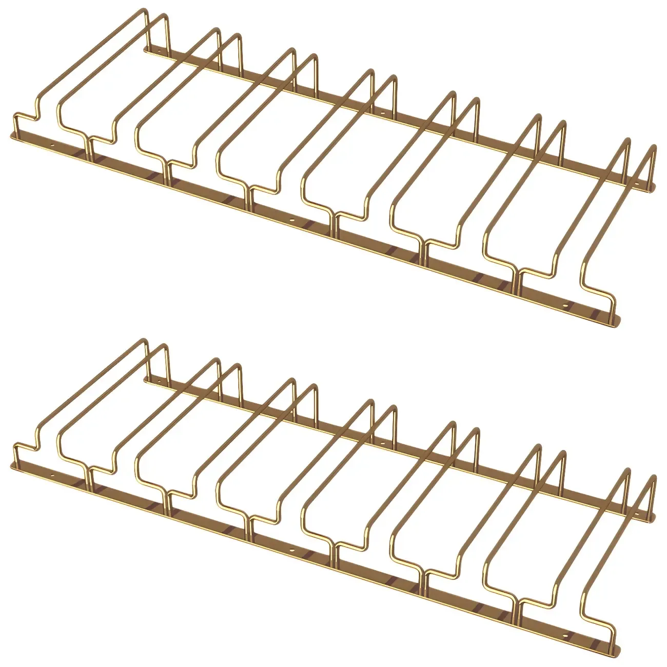 Gold Rectangular Hanging Metal Wine Glass Rack Image - 39