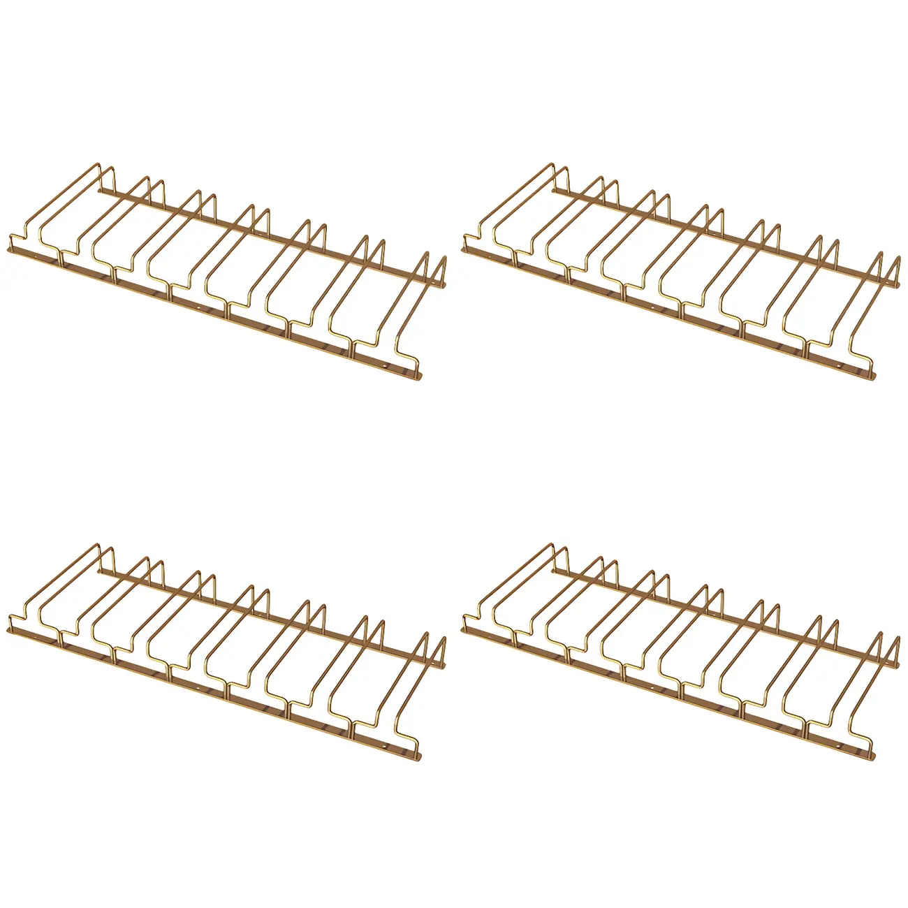 Gold Rectangular Hanging Metal Wine Glass Rack Image - 40 | homeyfad