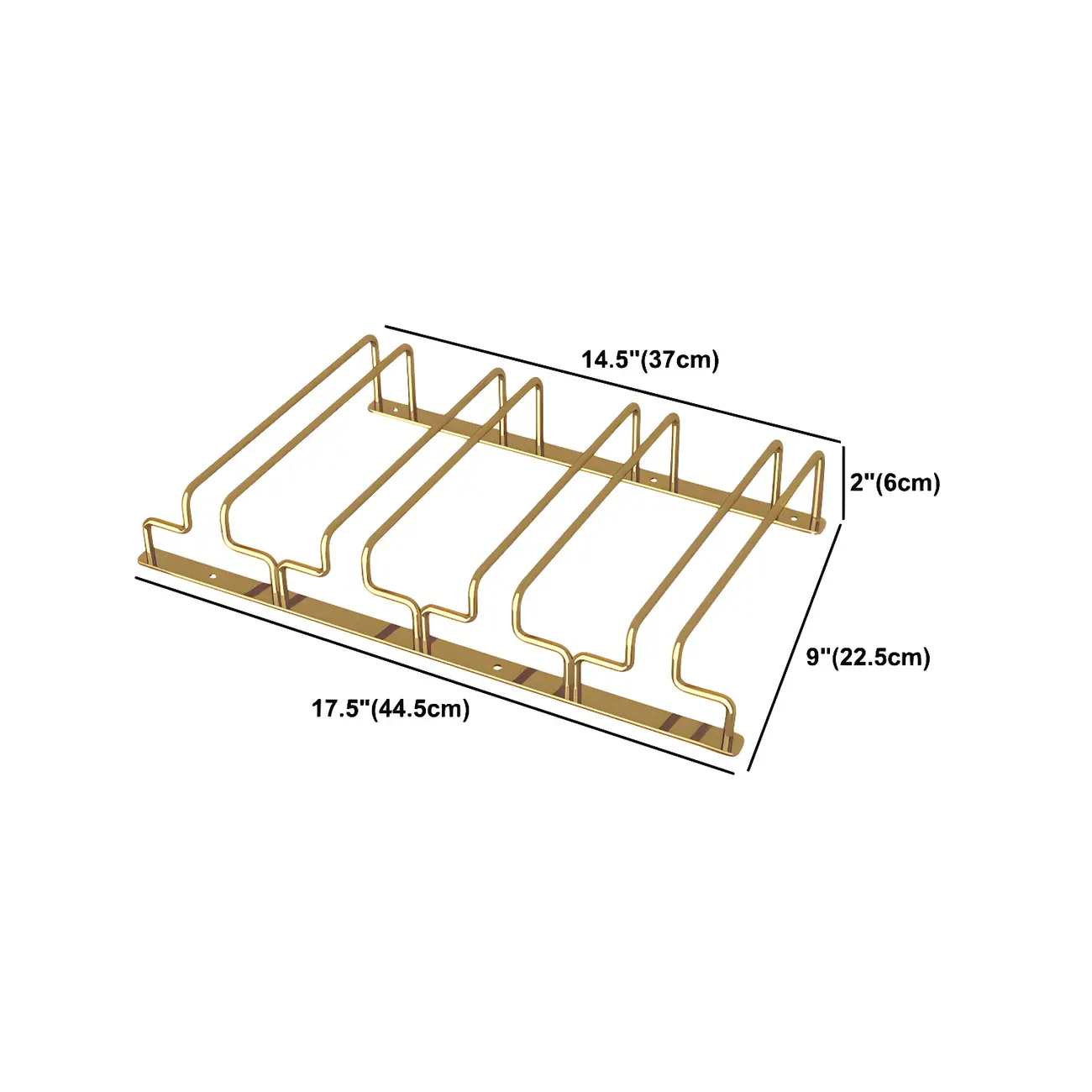 Gold Rectangular Hanging Metal Wine Glass Rack Image - 45 | homeyfad