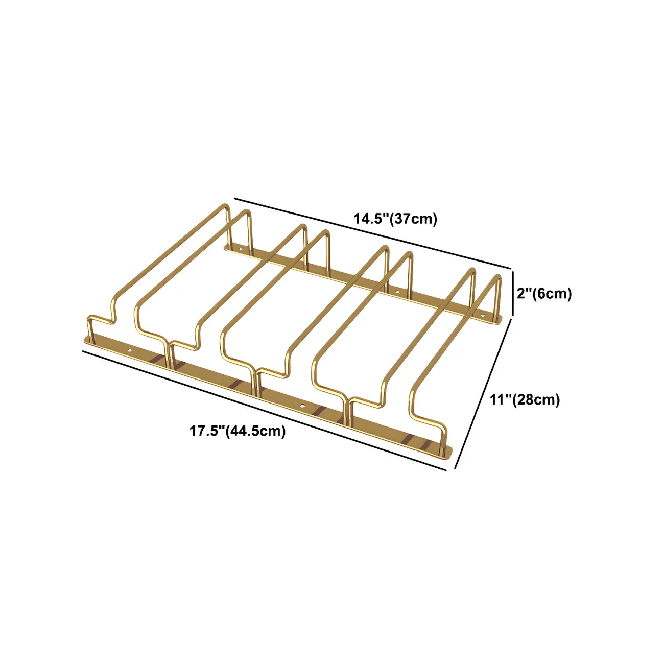 Gold Rectangular Hanging Metal Wine Glass Rack Image - 46 | homeyfad