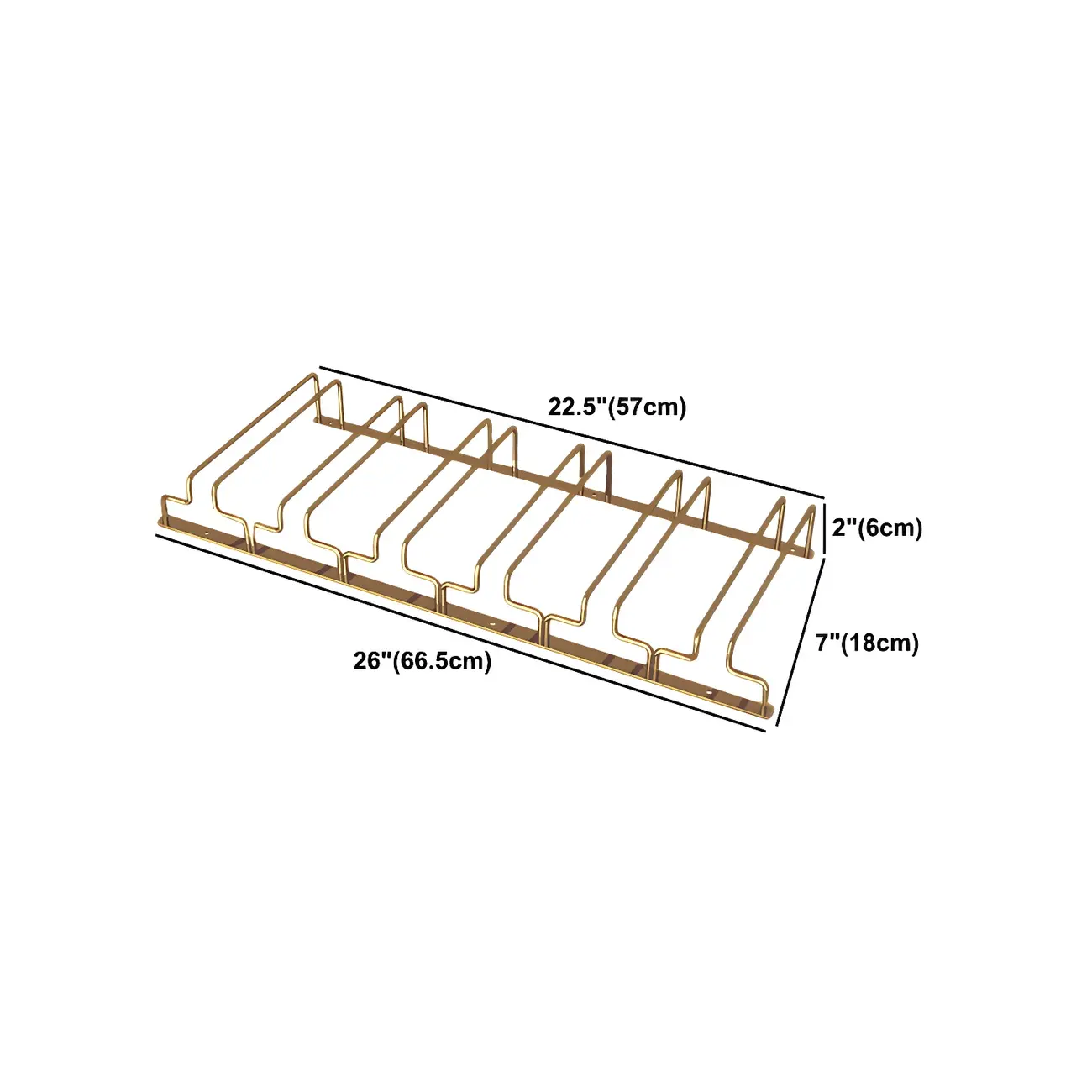 Gold Rectangular Hanging Metal Wine Glass Rack Image - 50 | homeyfad