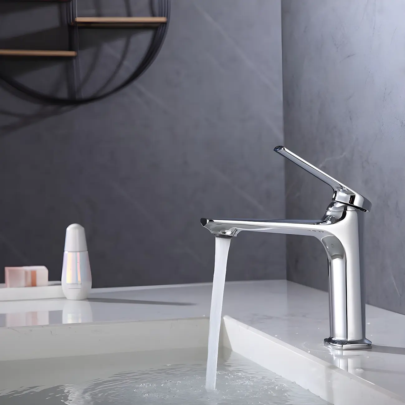 Durable Chrome Bathroom Sink Faucet with Swivel Spout Image - 1 | homeyfad