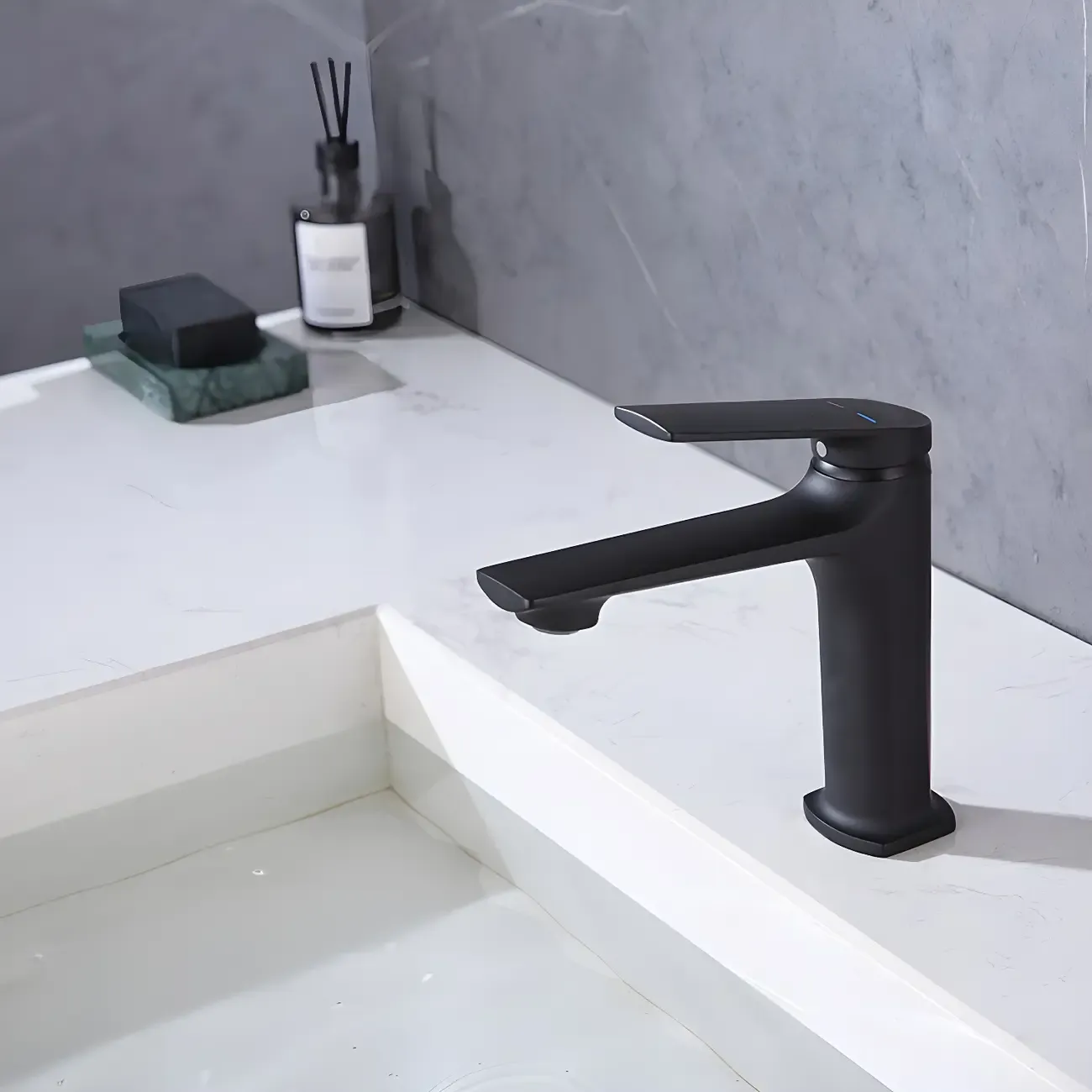 Durable Chrome Bathroom Sink Faucet with Swivel Spout Image - 2